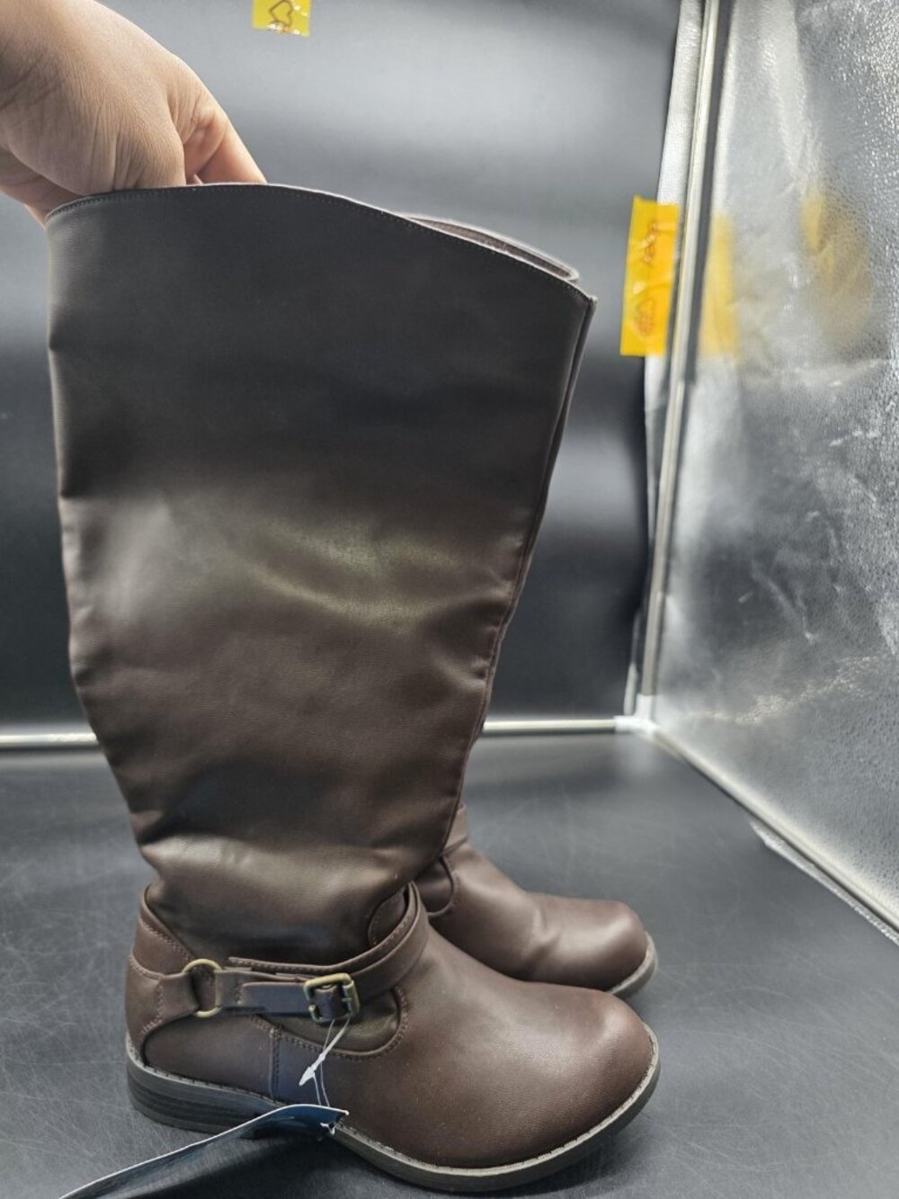 Easy Street Boots Womens Size 8 Brown Plus Plus Calf Knee High Stains 30-4956